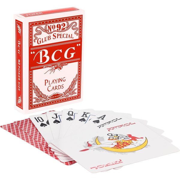 Homnso Playing Cards 1 Pack,Deck of Cards Bulk,Standard Index Poker Cards for Family Games,Parties and Gatherings,Red,1Pack