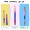 KEMEISI 2PCS Acrylic Nail Brush, Nail Liner Brushes&Size #08 100% Kolinsky Nail Art Brushes for Acrylic Application, Sturdy Handle Oval Shaped Acrylic Nail Design Tools for Professional Manicure DIY