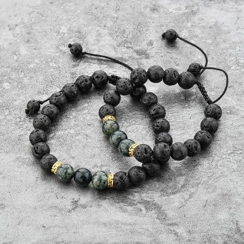 Mystiqs Kids Adjustable Lava Rock Beaded Stone Bracelet Essential Oil Diffuser for Aromatherapy Ideal for Anti-Stress or Anti-Anxiety Ages 10-19