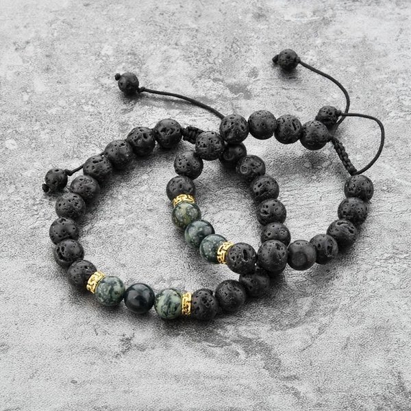Mystiqs Kids Adjustable Lava Rock Beaded Stone Bracelet Essential Oil Diffuser for Aromatherapy Ideal for Anti-Stress or Anti-Anxiety Ages 10-19