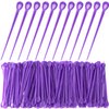 Pndeyo 100pcs Brush Hair Roller Pick, Plastic Hair Roller Locking Tools, Hair Curler Roller Pin Rod Crochet Accessories for Women Girls Hair Curling Styling- Purple