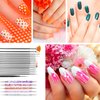 22 Pcs Nail Art Brushes Set, 1 Pcs Resin Nail Art Palette, 15 Pcs Nail Art Brushes, 5 Pcs Nail Art Dotting Pens, A Spatula, Nail Design Tools for Nail Art Home Salon