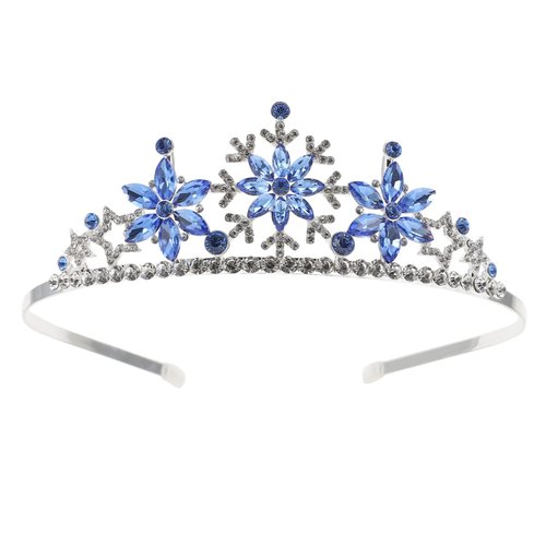Beaupretty Decorative Snowflake Crown Vintage Decor Wedding Tiara Snowflake for Women Girls, Rhinestone Snowflake Headband Crystal Merry Christmas Xmas Party Favors Supplies Wedding Decor