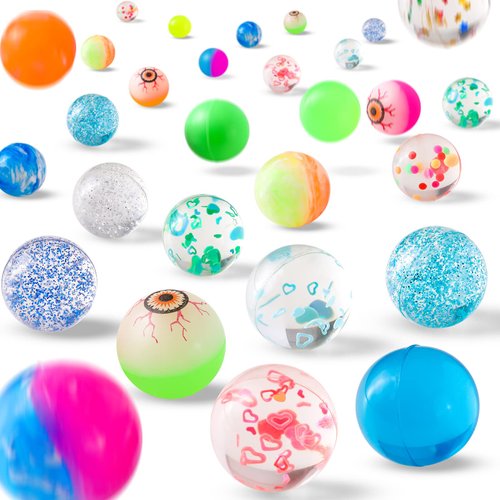 Cindeer 24 Pack 1.25 Inch Cat Toy Bouncy Balls Interactive Cat Ball for Indoor Cats Favorite Gift Colorful Pet Ball with High Elasticity for Exercise and Interactive Play