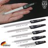 3 Swords Germany - Brand Quality Sapphire Metal Nail File Set (5 pcs.) with 3-Way Nail Buffer (1 pc.), Manicure Pedicure Finger & Toe Nail Care - Made in Solingen Germany (671)