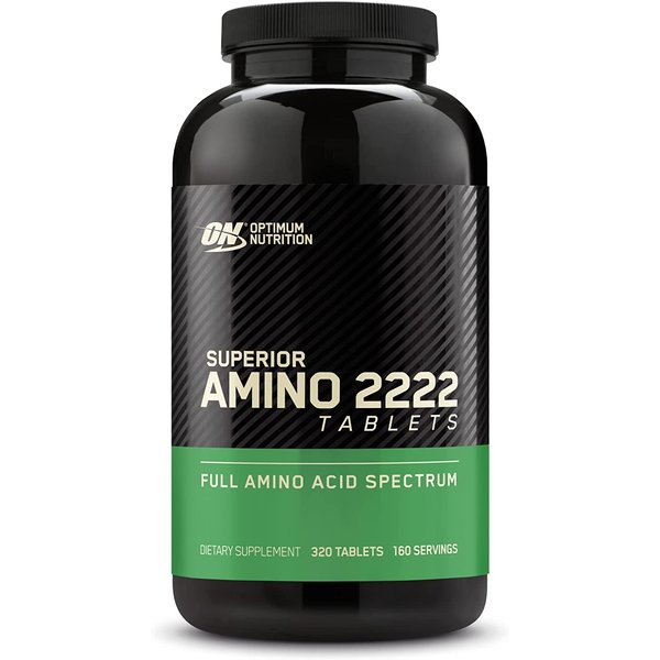 Optimum Nutrition Superior Amino 2222 Tablets, Complete Essential Amino Acids, EAAs, 320 Count