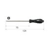 Hozan D-530-75 Phillips Screwdriver, Phillips No.00, Total Length: 4.9 inches (124 mm), Shaft Length: 3.0 inches (75 mm), Thin Shaft Specifications, Ideal for Recessed Places