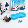 Abaodam Miniature Swimming Pool 5 Pieces Beach Miniature Dollhouse Decoration Swim Pool Umbrella Beach Chair for DIY Fairy Garden Dollhouse Decor Dollhouse Beach Chair