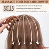 Moreinday Wooden Scalp Massager for Hair Growth, Massage Comb for Scalp Gua Sha, Wood Head Massager with Wide Tooth Wooden Scalp Comb Loc Comb