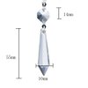 H&D 10pcs Chandelier Crystal Pendants Icicle Crystal Prism Glass Pendants Beads (Clear)