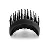 NuWay 4HAIR® DoubleC PRO® U.S. Patented Double Curved Detangling Brush is Hair Dryer Safe (Iron Black)