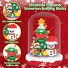 Christmas Tree Snowman Building Blocks, 516 PCS Toy Building Sets Christmas Decor, Christmas Ornament Building Kit with Dust Cover, Christmas Tree Toy Stocking Stuffers for Kids Adults