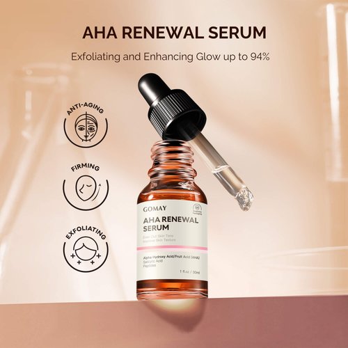 Radiant Perfection AHA Renewal Serum - Glycolic & Fruit Acid Blend, 1 Fl.Oz