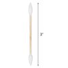 Hedume 2500 Pieces Wooden Cotton Swabs, Double Pointed Cotton Buds (25 Packs, 100 Pieces 1 Pack)