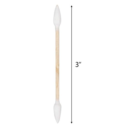 Hedume 2500 Pieces Wooden Cotton Swabs, Double Pointed Cotton Buds (25 Packs, 100 Pieces 1 Pack)
