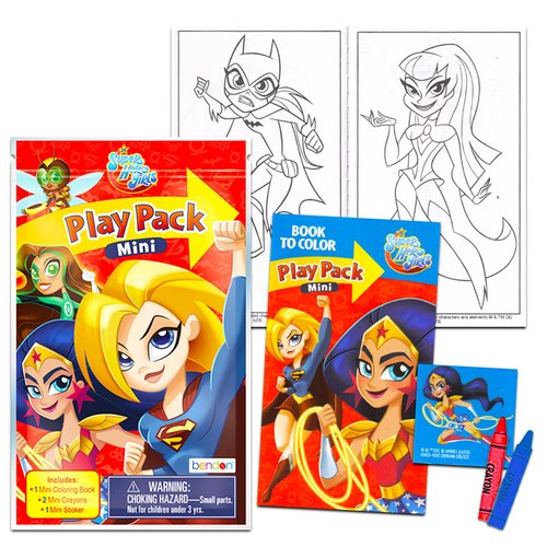 DC Comics Wonder Woman Party Favors Set - Bundle with 24 Super Hero Girls Wonder Woman Play Packs | Mini Coloring Books, Stickers, and More