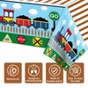 Adirasenotek 3Pcs Freight Train Party Tablecloths,Train 87" Lx51 W Rectangular Plastic Table Covers,Kids' Party Disposable Tablecloths for Decoration,Birthday Party,Baby Showers