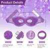 Ice Eye Mask Reusable 2 Pcs Ice Pack for Eyes,Hot Cold Compress Gel Bead Cooling Eye Mask for Puffiness/Dark Circles/Eye Bags/Dry Eyes/Headaches/Migraines/Stress Relief (Purple)