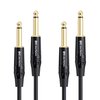 Cable Matters 2-Pack 1/4 Inch TS to TS Electric Guitar Cable (1/4 Cable) 6 Feet