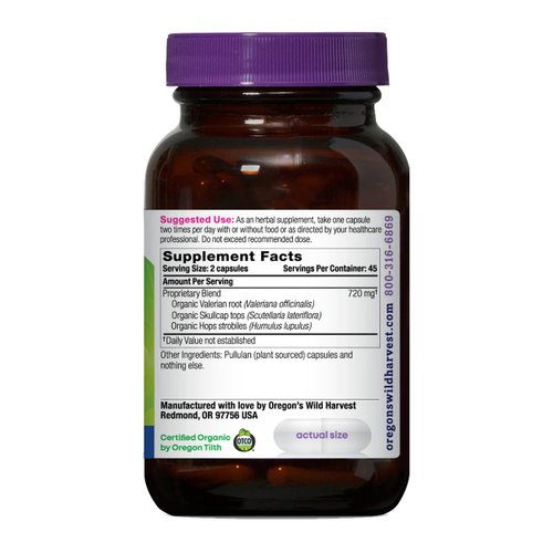 Oregon's Wild Harvest Muscle Relax Organic Herbal Supplement Vegan Capsules