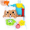 ArtCreativity Sea Lion Bath Toy for Kids - Waterfall Bath Toy with Bobbing Crab, Spinning Wheel, and Strong Suction Cups - Fun Suction Bath Toys for Toddler Tub Time Ages 1 2 3 4 5