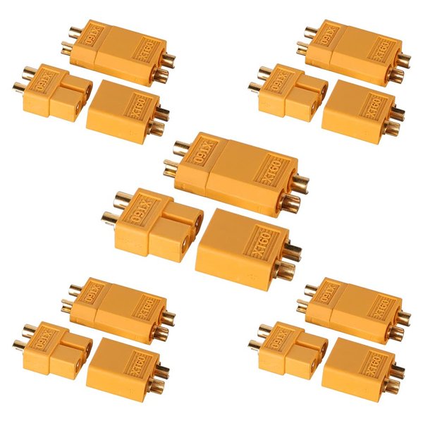 WEISHUJI 10 Pairs XT60 Connector, XT60 Male Female Bullet Connectors, XT60 Drone Connectors for RC Lipo Battery