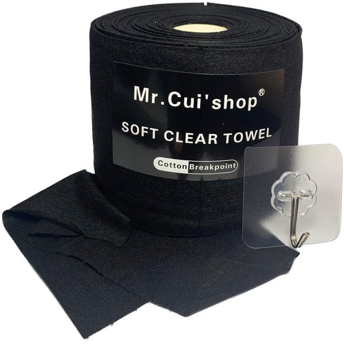 100% Natural Charcoal Fiber Cloths - Wet or Dry Disposable Clean Face Towel - Makeup Remover - Clean Facial Soft Pads For Sensitive Skin - Water Wipes - Cosmetic Pads - 60Pcs/Roll