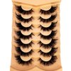 AMSDCN New 7Pairs Design Wet Manga Lashes 3D fluffy Eyelash Extensions Makeup Fashion Long Thick Natural Fake Eyelashes (K)