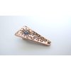 Generic Small copper tone metal blue stone alligator hair claw clip clamp fine hair