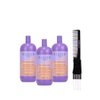 Inebrya Blondesse No-Orange Shampoo (33.8 oz) with Teasing Comb Pack of 3
