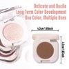 Single Nude Coffee Brown Matte Eyeshadow,Bright High Pigment Intense Monochrome Eye Shadow,Apply Makeup Easily,Matte Pressed Powder Single Eyeshadow,24 Hour Eye Makeup Longwear Waterproof,Blendable