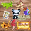 MOVEBO Sewing Kit for Kids, Fun and Educational safri Animal Craft Set for Boys and Girls Age 7-12, Sew Your Own Felt Animals Craft Kit for Beginners, 12 Toys Set
