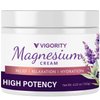 Vigority Magnesium Cream for Sleep: Magnesium Lotion for Leg Cramps - Soothing Magnesium with Lavender, Vitamin E and Shea Butter - Safe for Kids & Pregnant Individuals - 4.23 oz
