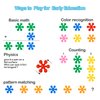 Chichalk Clip Connect 120 Piece Building Blocks | Diameter 1.26", STEM Building Toys Set Kindergarten Math Manipulatives for Kids Boys Girls, Educational Preschool Toys Activities Homeschool Supplies