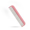 Hair Doctor Ladies 5" Rotating Tooth pocket comb to reduce hair loss and damage (Pale Pink)