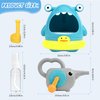 Firsting Shark Baby Bath Toys, Shark Bath Bubble Machine, Toddler Bath Toys with 2 Attachments for Lots of Bubbles, No Battery Required