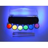Neon Face and Body Paint (Makeup Style) - Fluorescent Blacklight UV Paint Set - 6 Very Bright Colors with 3 Brushes