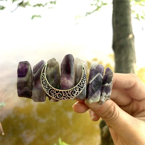 Hair Clip Sticks for Long Hair Stick Slide Irish Hair Accessories (Amethyst Clip)