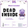 HOUSE OF PARTY Halloween Party Balloons Kit 22 inch Halloween Graveyard Decorations, ‘DEAD INSIDE' Letter Balloons and Gravestone foil balloon for Halloween Birthday Decor Party Supplies