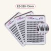 PARK SUNG HEE MIRACLE LASH DIY False Eyelashes, Lash Clusters, Lengthening Wisps 9mm-16mm Contact Lens Friendly, Easy to Apply, Reusable Strip Lashes (E6-280, 13mm), Black