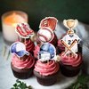 40 PCS Baseball Cupcake Toppers Double Sided Sports Game Baseball Players Cupcake Picks for Sports Baseball Theme Baby Shower Kids Boys Girls Birthday Party Cake Decorations Supplies
