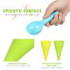 Kisangel 10pcs Plastic Ice Cream Cones Kids Ice Cream Scoop Set Outdoor Beach Toys Kids Sand Mold Toys for Seaside Play Sand Toys(Random Color)