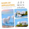 FELTECHELECTR 10 Pcs Micro Landscape Decoration Mini Animals Christmas Decorations Bling Decor Arctic Animal Figures Toy Christmas Bears Figurines Nativity Animals Figurines Miniature Polar Bear