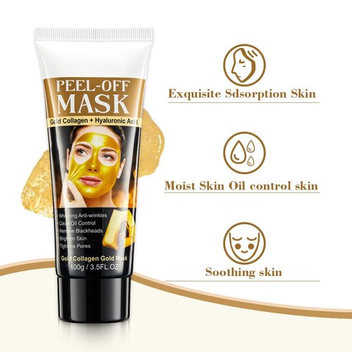 OFOCASE Black Head Remover Mask for Face, Activated Charcoal Face Skincare Peel Off, Peel Off Mask, Blackhead Strip Facial All Skin Types,(01#Glod)