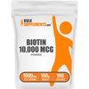 BULKSUPPLEMENTS.COM Biotin 10000mcg Powder - Biotin Powder, Biotin Supplement, Biotin Vitamins for Hair Skin and Nails - Gluten Free, 1000mg per Serving (10mg Biotin), 100g (3.5 oz)