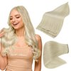 Full Shine Short Blonde Clip in Hair Extensions Human Hair Platinum Clip in Hair Extensions 3Pcs/Set Natural Extensions Human Hair Clip ins 60 Grams 10 Inch