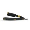 Generic Professional Grade Straight Edge Handmade Shaving Razor in Stainless Steel, Black, and Gold, New Wooden Design Black and Gold, In Picture