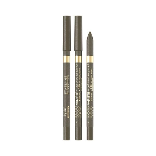 Eveline Cosmetics VARIETE GEL EYELINER PENCIL 11 KHAKI, white
