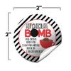 Hot Chocolate Bomb Red Mug With Striped Border All-Occasion Hot Cocoa Bomb Packaging Sticker Labels, 40 2" Circle Stickers by AmandaCreation