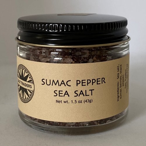 Salt Traders Sumac Pepper Flavor, Gourmet Infused Sea Salt - 1.5 oz Net Wt.